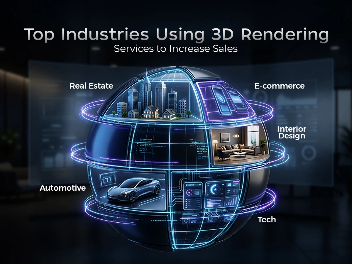 Top industries are using 3D rendering services to increase sales.